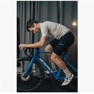 Baleaf Bike Shorts Mens L Black Padded 9" Classic Length Workout Biking UPF50+